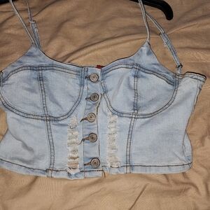 Light Blue Denim Women's Top